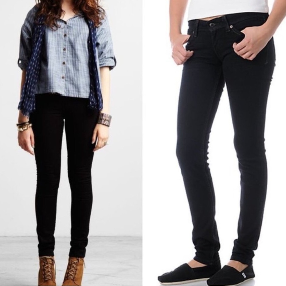 Levi’s Demi Curve Mid-Rise Skinny Jeans Black Size 4/27